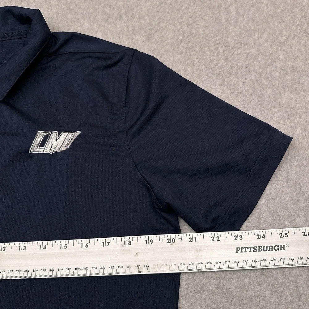 Nike Dri-Fit Polo Shirt Men's Medium Navy Blue Performance‎ Stretch Golf CMU